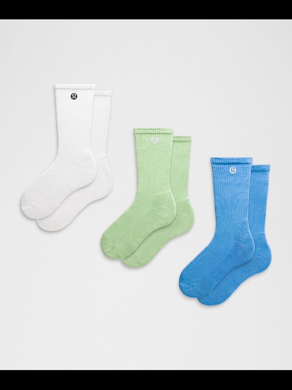NWT Womens Size M Lululemon Daily Essential Socks 3 pair